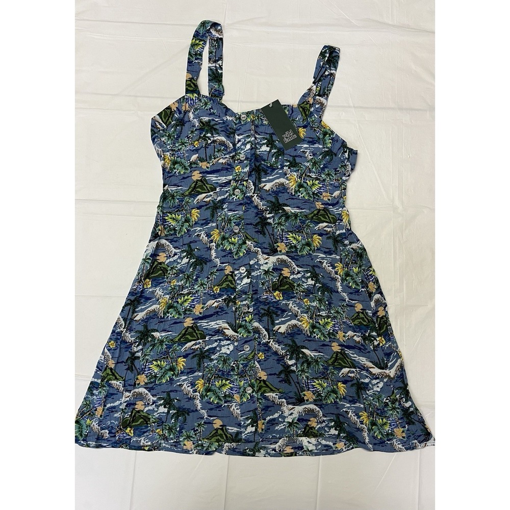Wild Fable Blue Floral Mini Dress Size M